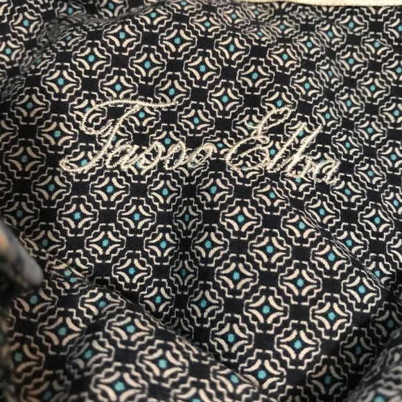 Tasso Elba Men's Dress Shirt Button Up Blue Print M (15-15.5) - Picture 2 of 5